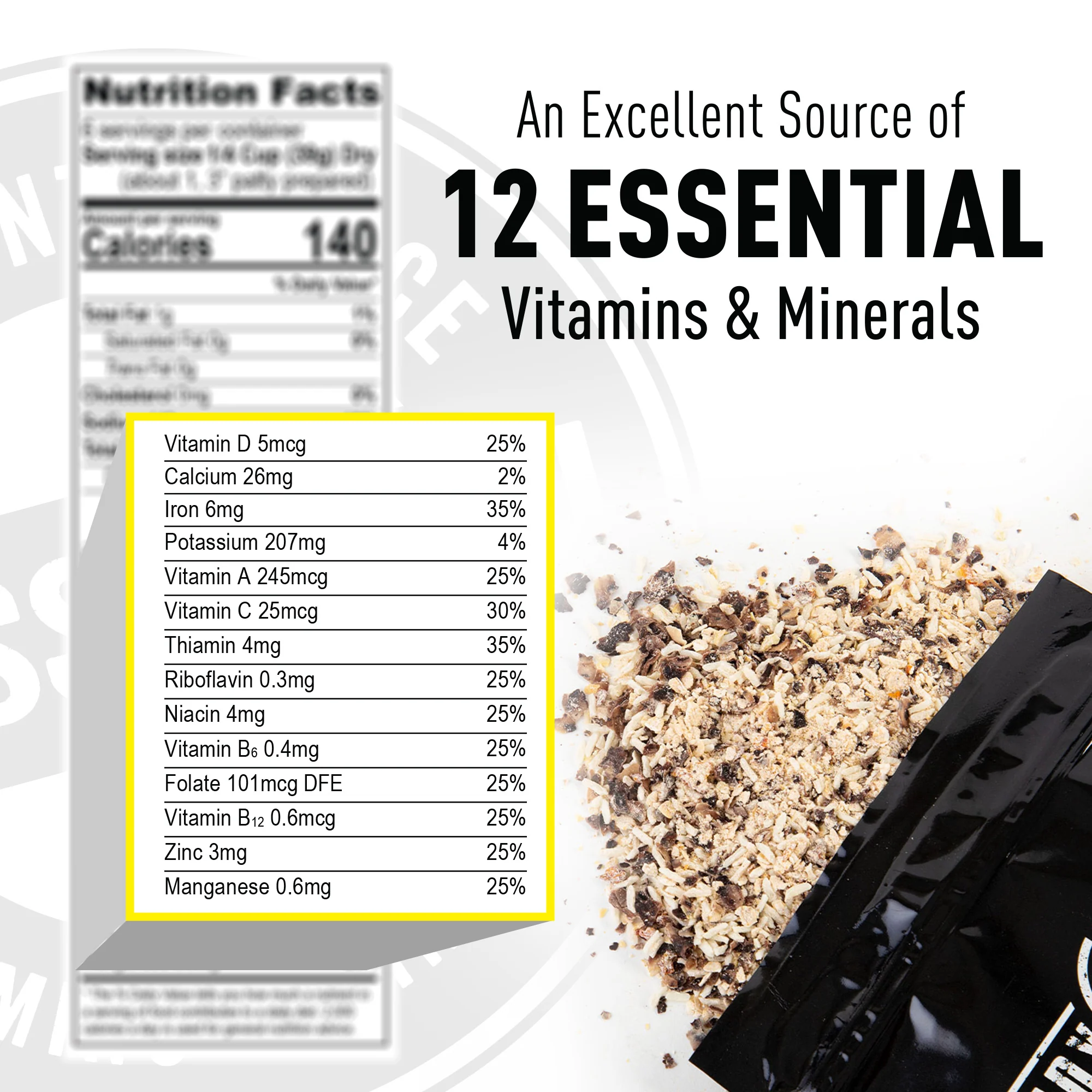 Black Bean Burger Mix (6 pouches, 36 servings) - Image 6