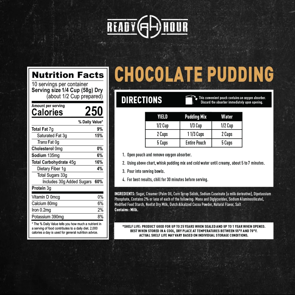 Chocolate Pudding Mix (3 pouches, 30 servings) - Image 5