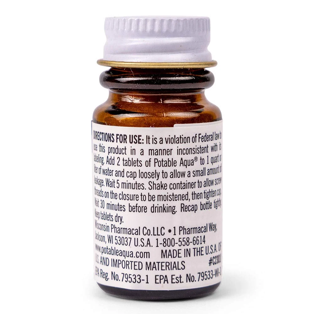 Drinking Water Treatment Tablets by Potable Aqua (50 germicidal tablets) - Image 3