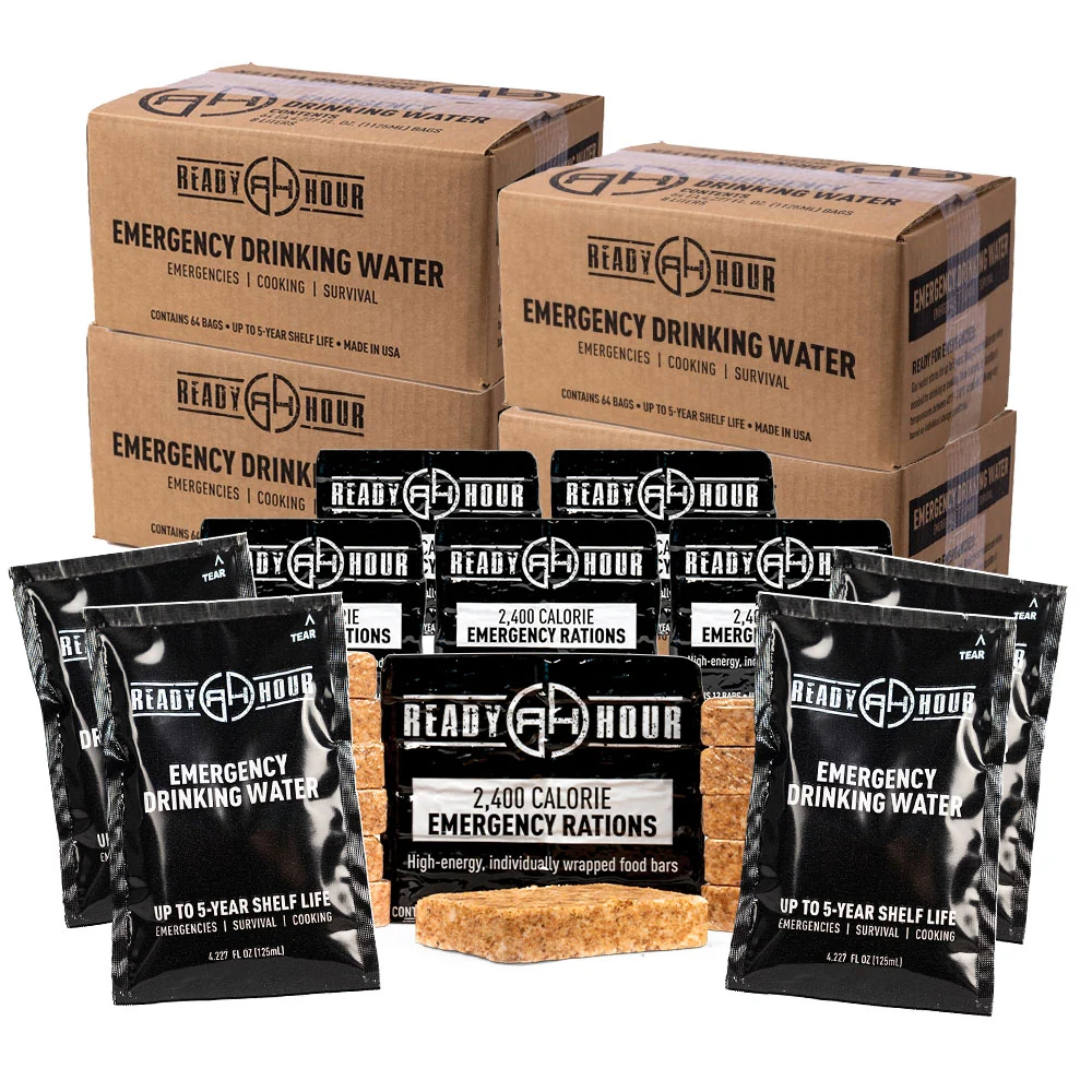 Emergency Water + 2,400 Calorie Ration Bars Bundle | Grab-and-Go Emergency Essentials - Image 13
