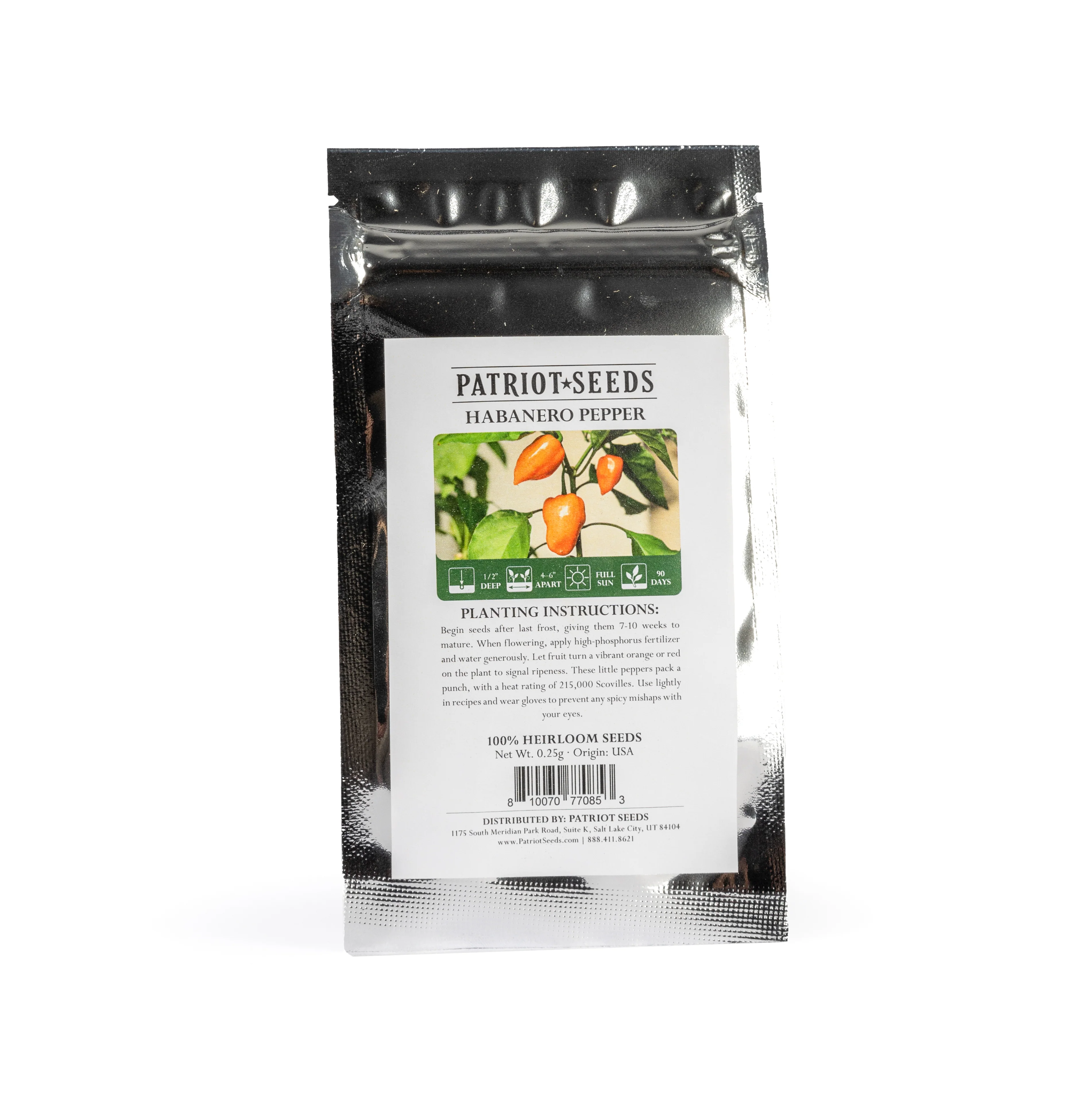 Heirloom Habanero Pepper Seeds (.25g) by Patriot Seeds - Image 2