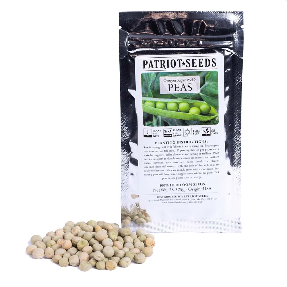 Heirloom Oregon Sugar Pod #2 Pea Seeds (28.375g) by Patriot Seeds - Image 3