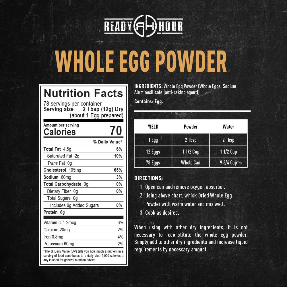 Whole Egg Powder #10 Can (78 servings) - Image 8