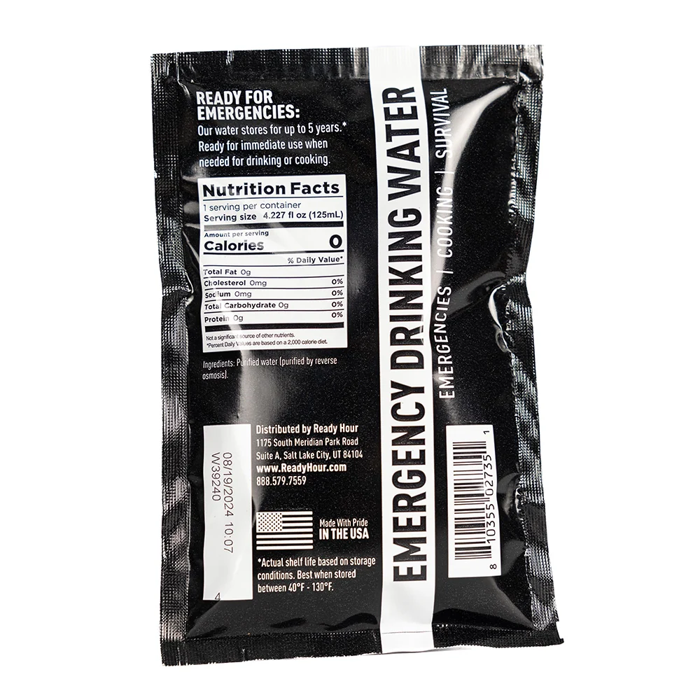 Emergency Drinking Water 64 Pouch Case by Ready Hour - Image 8