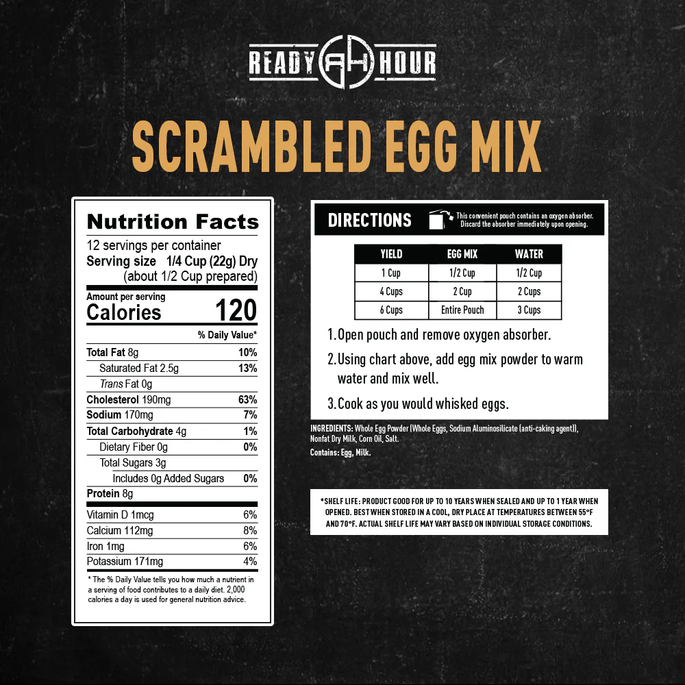 Scrambled Egg Mix (6 pouches, 72 servings) - Image 6