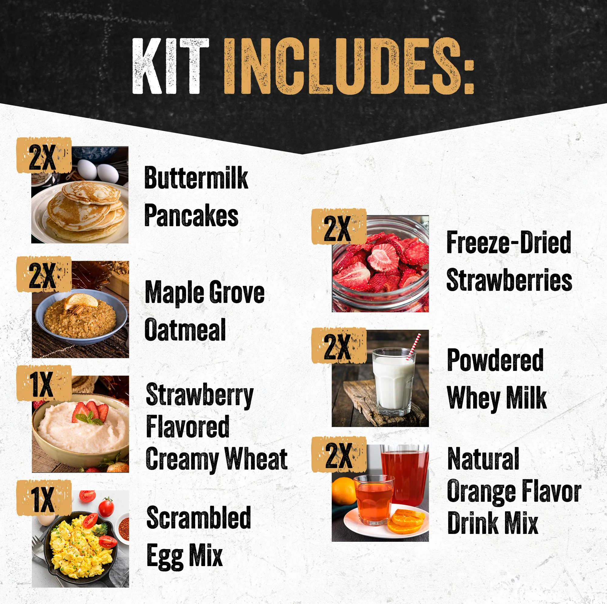 Ultimate Survival Breakfast Kit (13 pouches, 128 servings) - Image 3